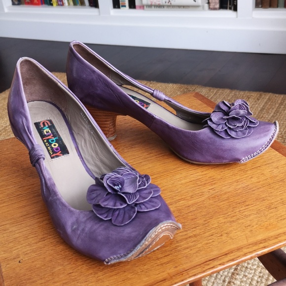 Everybody by BZ Moda purple leather pumps - Picture 2 of 15